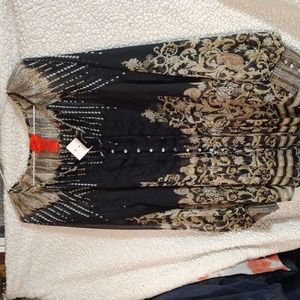 NWT V CRISTINA 100 POLYESTER BLOUSE